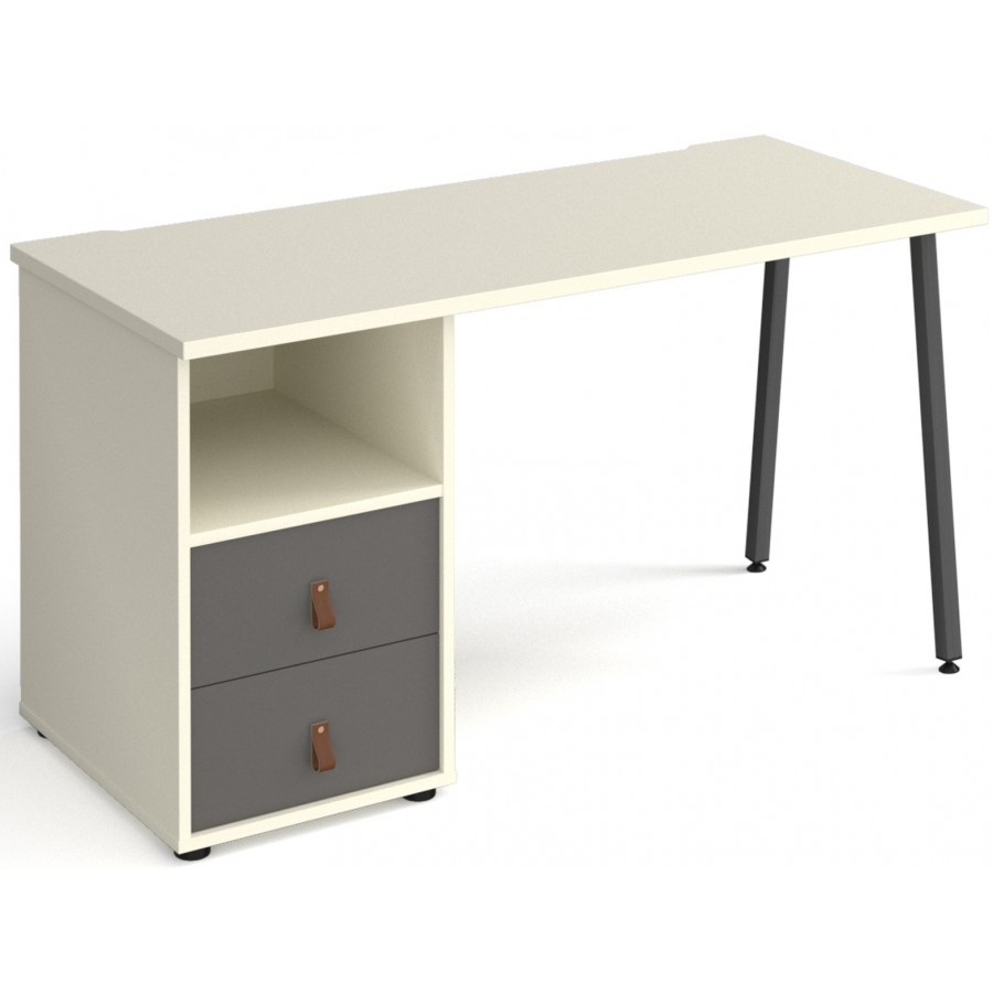 Sparta Straight A Frame Desk With Pedestal 